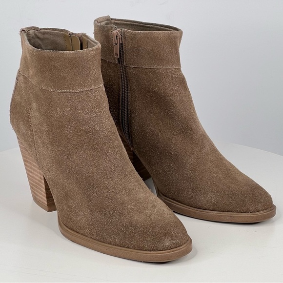 Steve Madden Faander Booties Brown Suede Ankle Boots Western Cowgirl Boho Indie - Picture 8 of 16